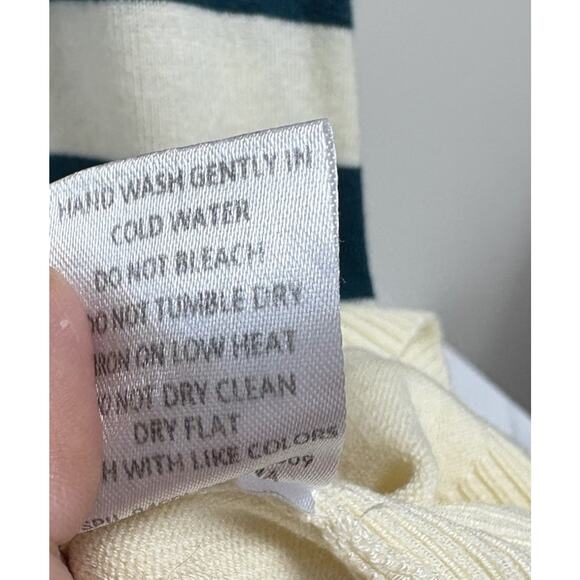 BloomChic Women’s 18/20 Cream Green Striped Button Front Cardigan Sweater - Picture 6 of 6